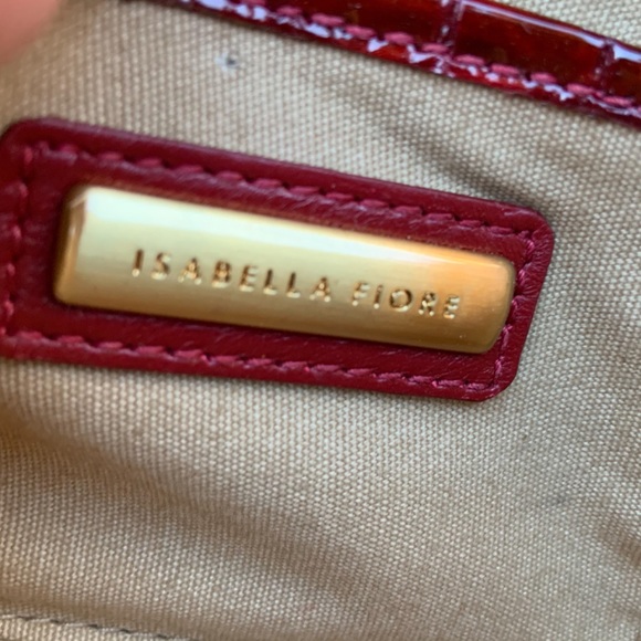 Isabella Fiore Croc Embossed Hardshell Bag Purse - Picture 4 of 10